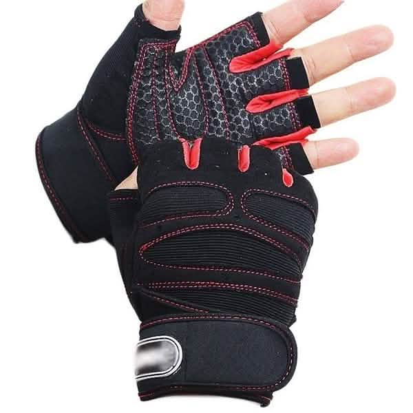 Men's Gym Gloves — Anti-Skid Grip, Nylon & Ottoman Material