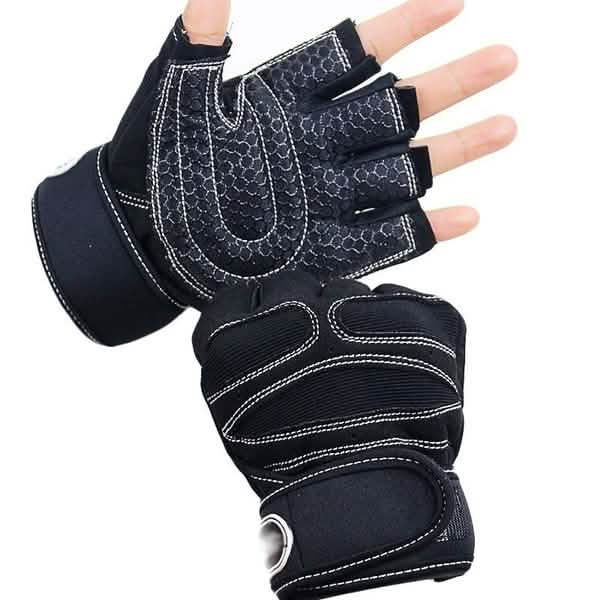 Men's Gym Gloves — Anti-Skid Grip, Nylon & Ottoman Material