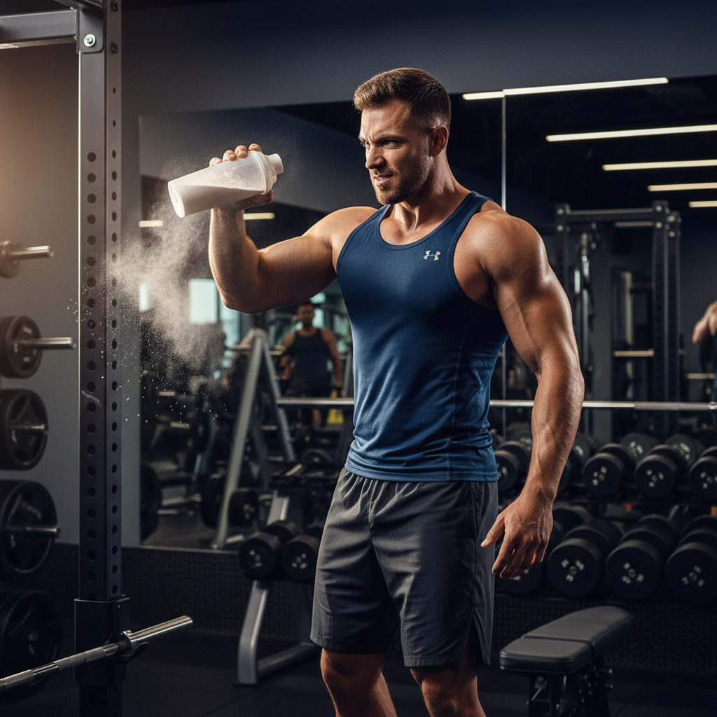 Man Shaking Creatine