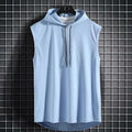 Men's Sleeveless Muscle Hoodie Vest | Quick-Dry Gym Tank Top