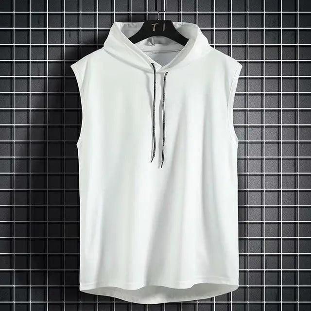Men's Sleeveless Muscle Hoodie Vest | Quick-Dry Gym Tank Top