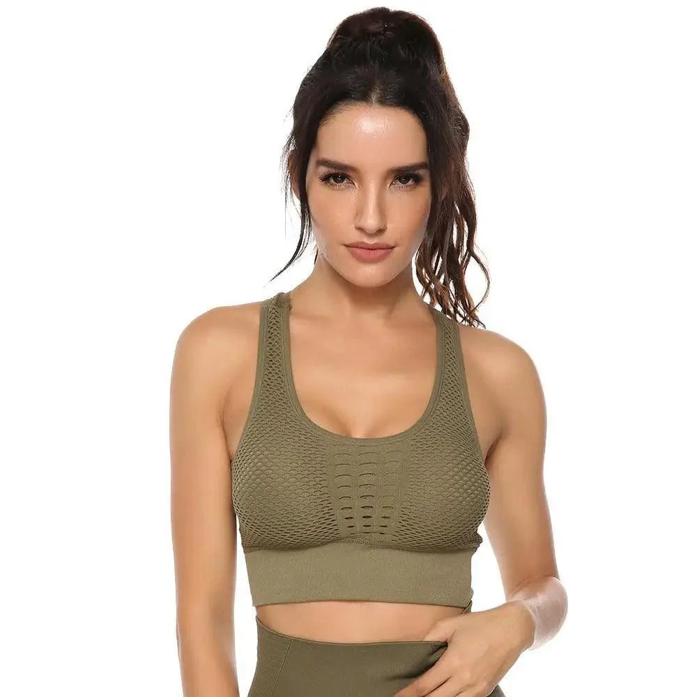 Women's Backless Sports Bra – Yoga & Gym Workout Top
