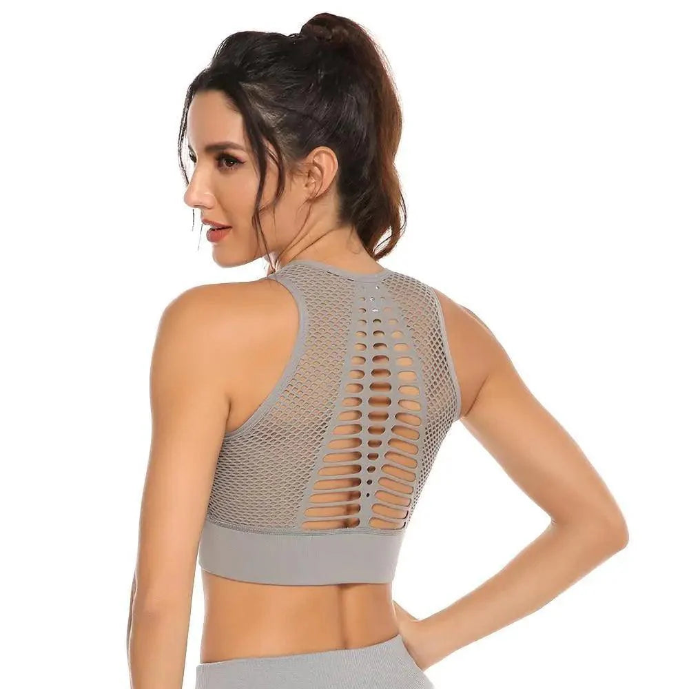 Women's Backless Sports Bra – Yoga & Gym Workout Top