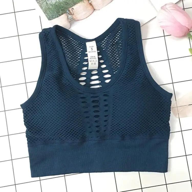 Women's Backless Sports Bra – Yoga & Gym Workout Top