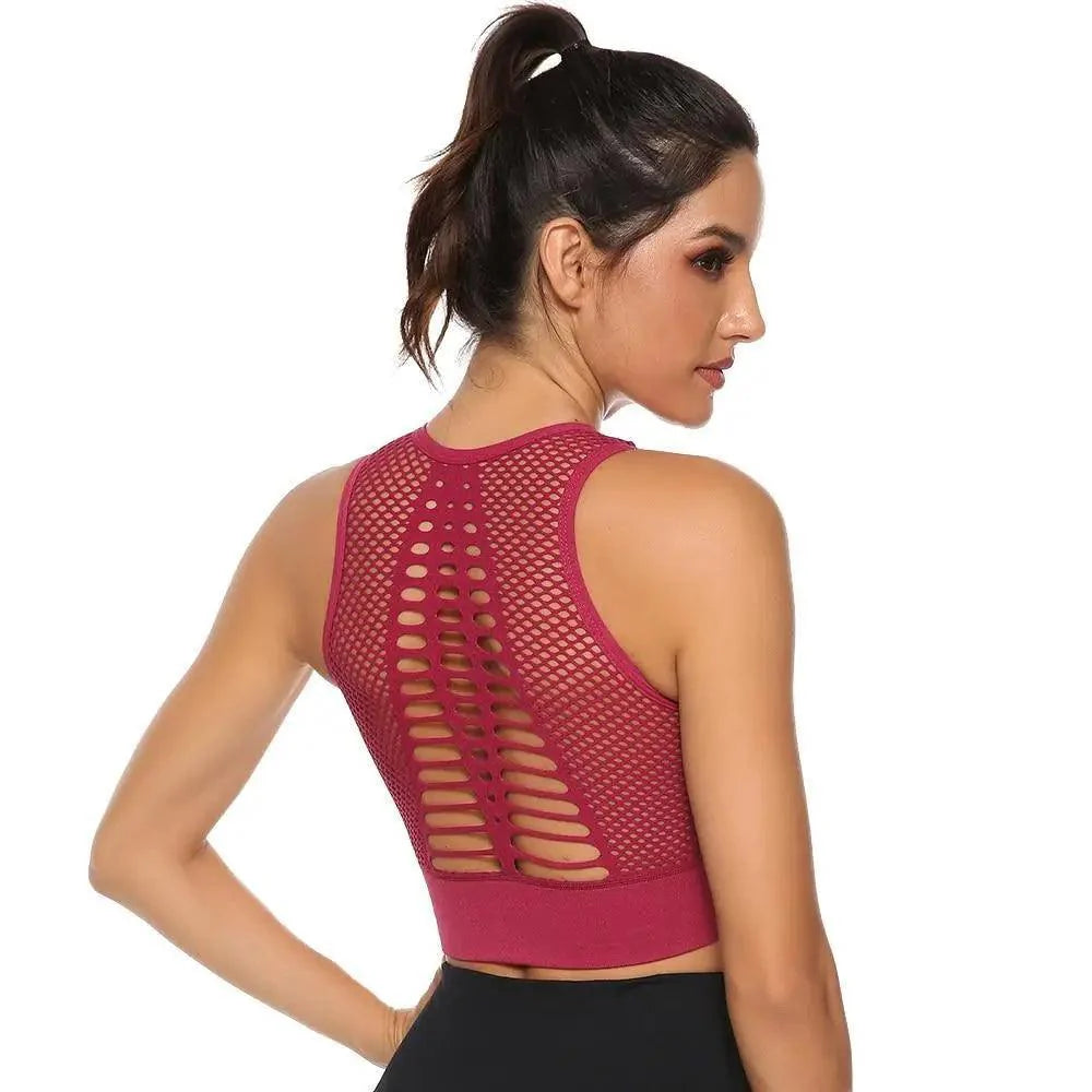 Women's Backless Sports Bra – Yoga & Gym Workout Top