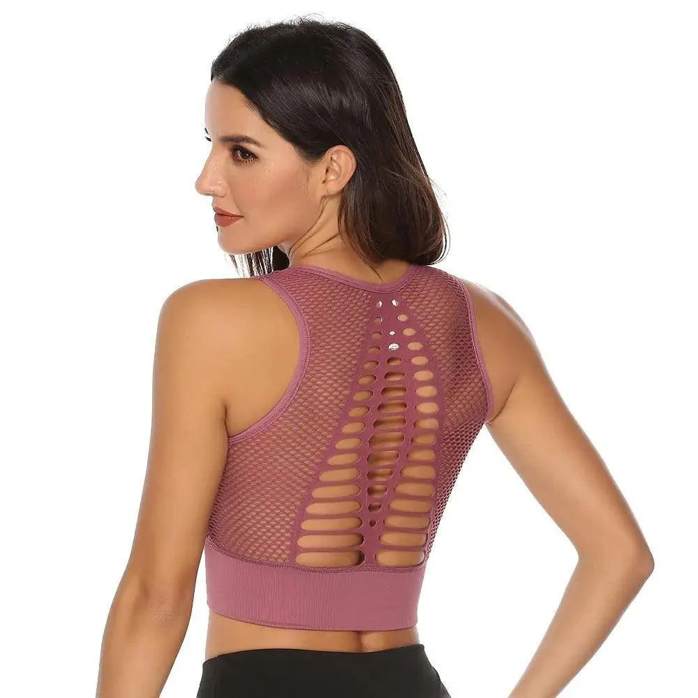 Women's Backless Sports Bra – Yoga & Gym Workout Top