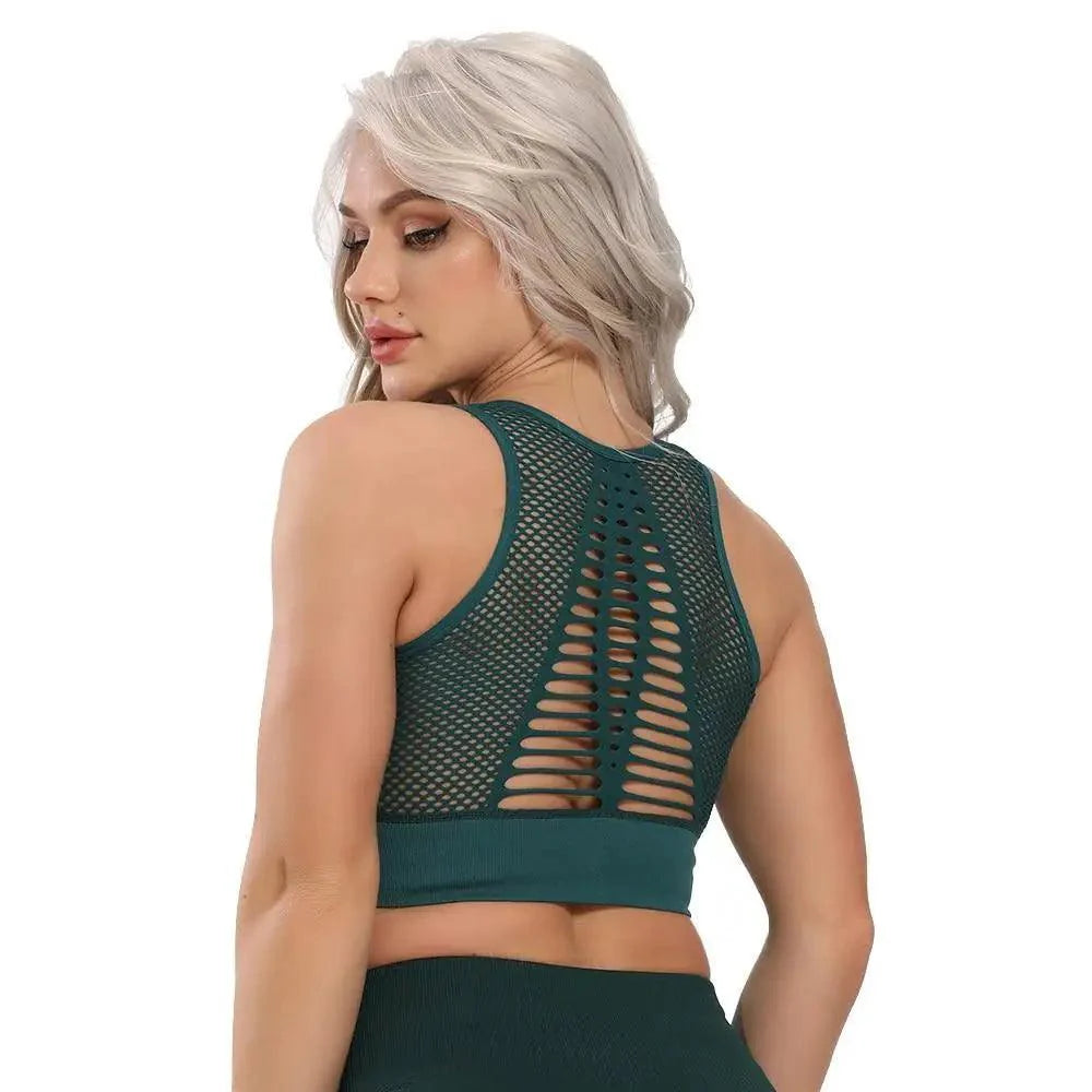 Women's Backless Sports Bra – Yoga & Gym Workout Top