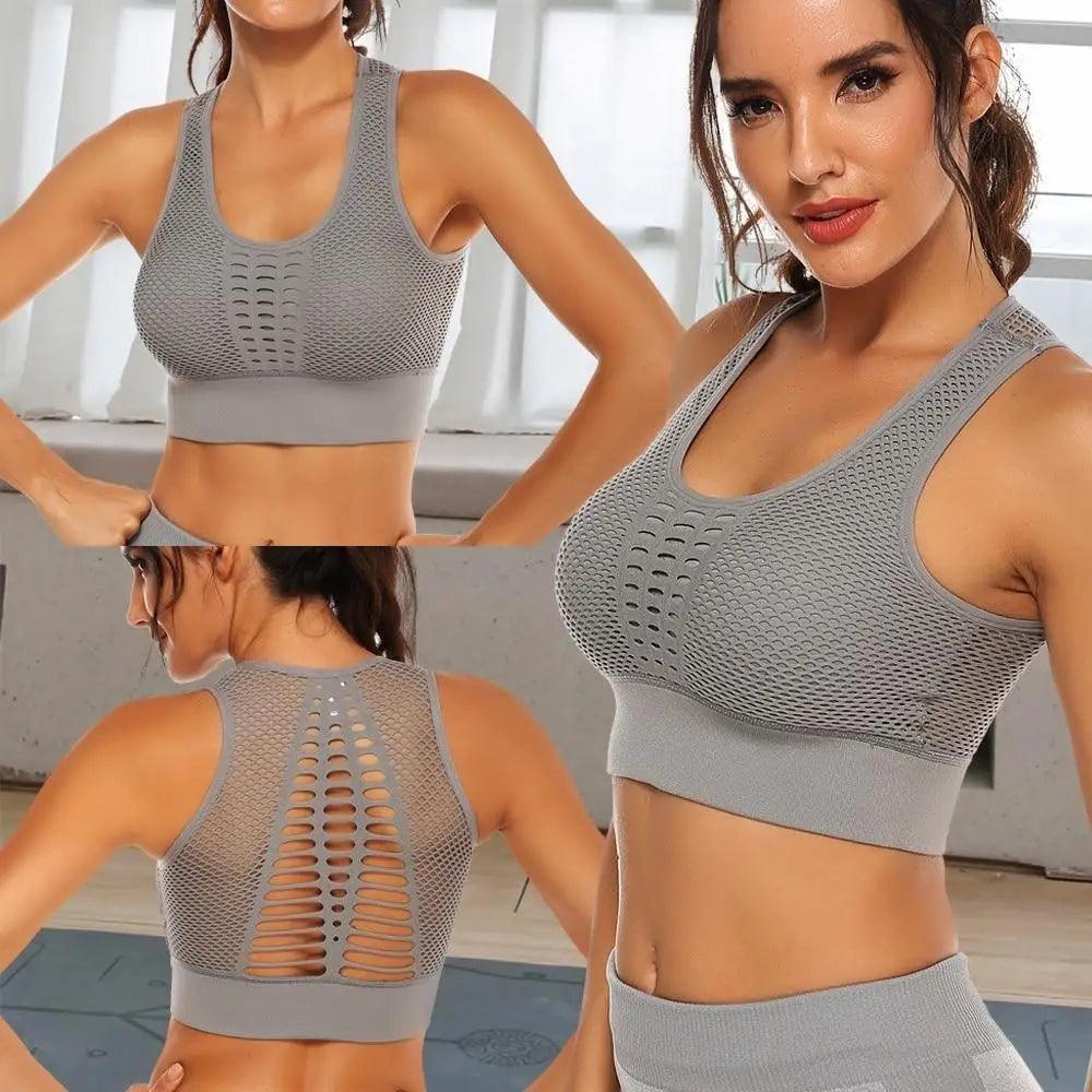 Women's Backless Sports Bra – Yoga & Gym Workout Top