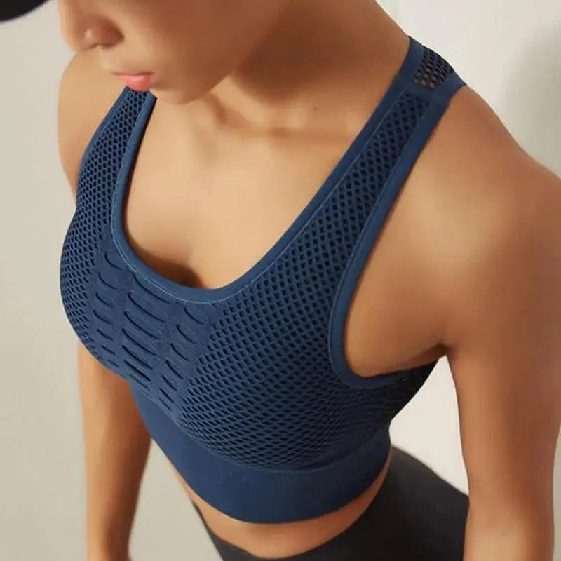 Women's Backless Sports Bra – Yoga & Gym Workout Top