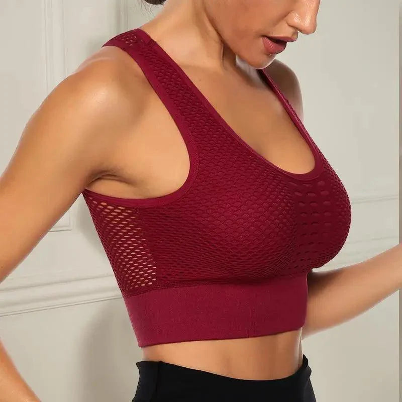 Women's Backless Sports Bra – Yoga & Gym Workout Top