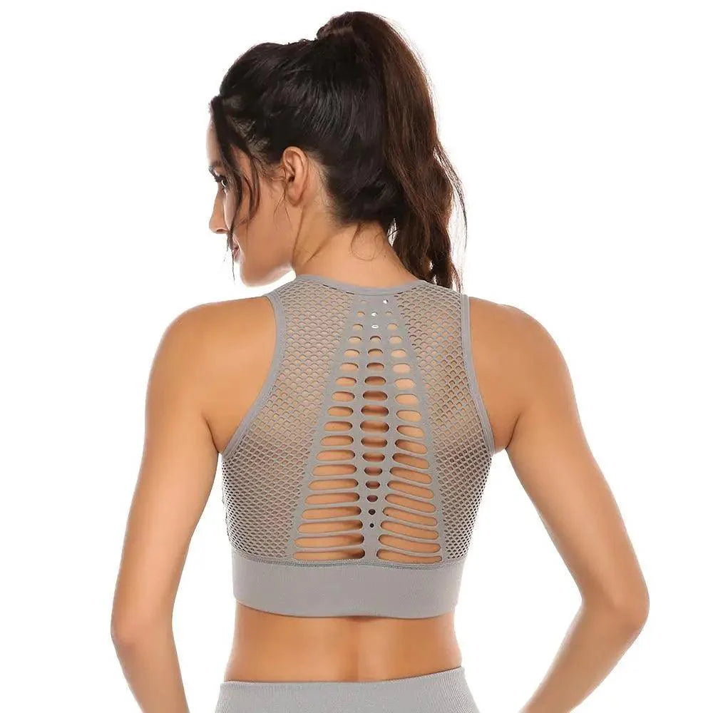 Women's Backless Sports Bra – Yoga & Gym Workout Top