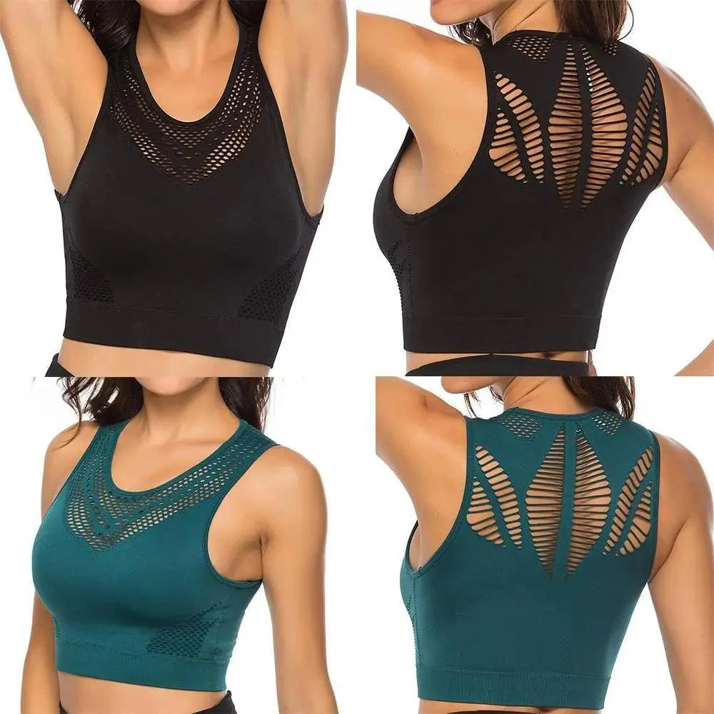 Women's Backless Sports Bra – Yoga & Gym Workout Top