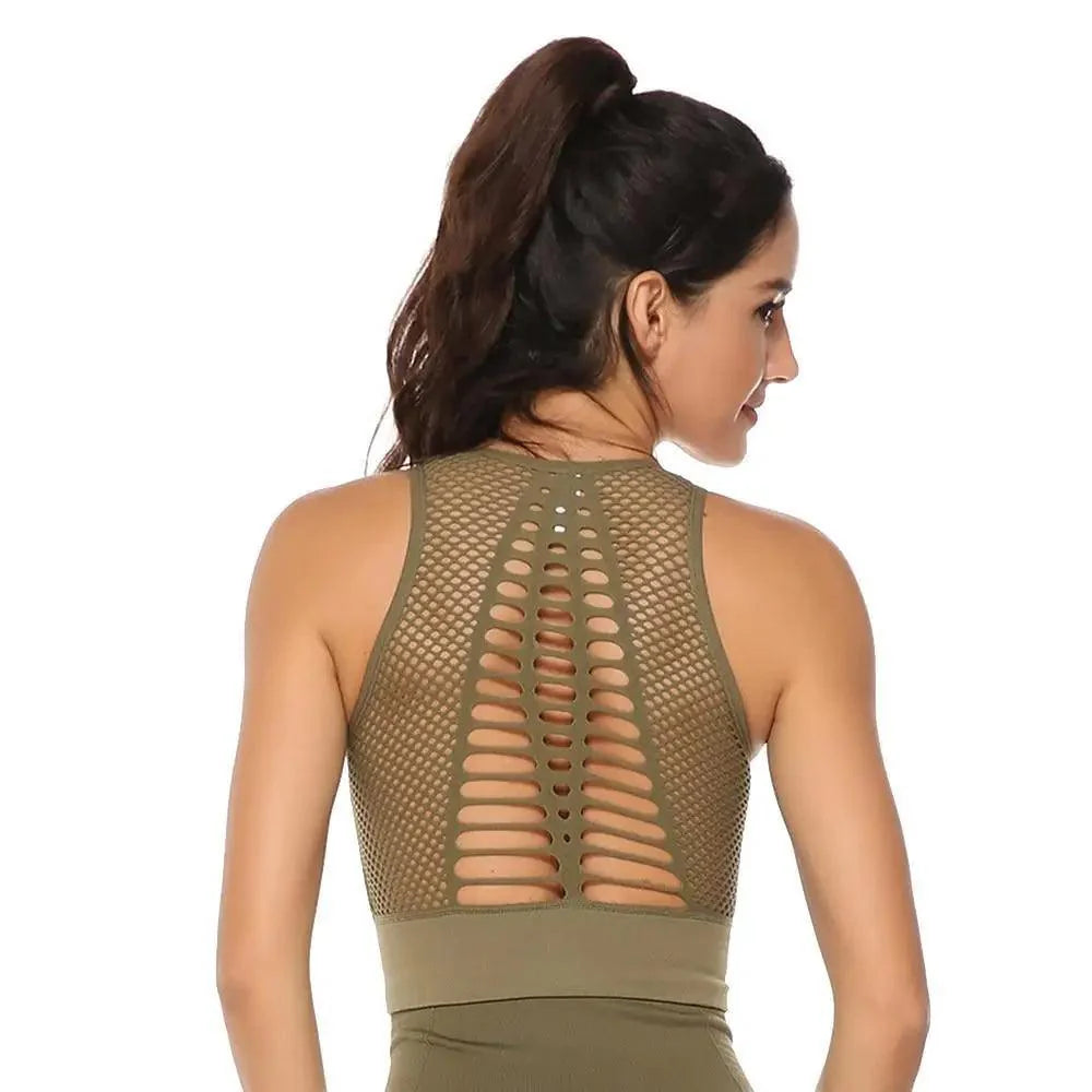 Women's Backless Sports Bra – Yoga & Gym Workout Top