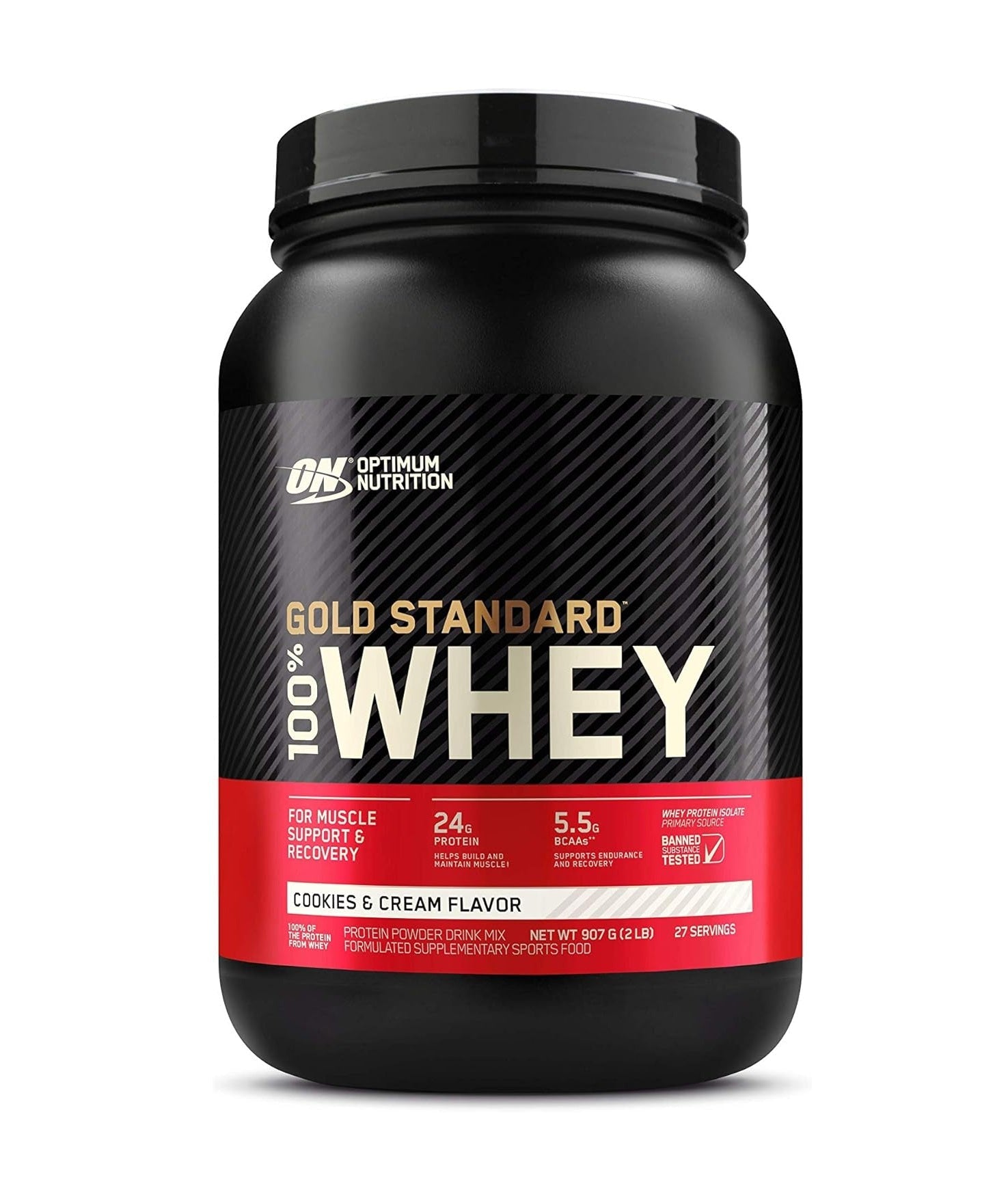 Optimum Nutrition Gold Standard 100% Whey Protein Powder, 2 lbs