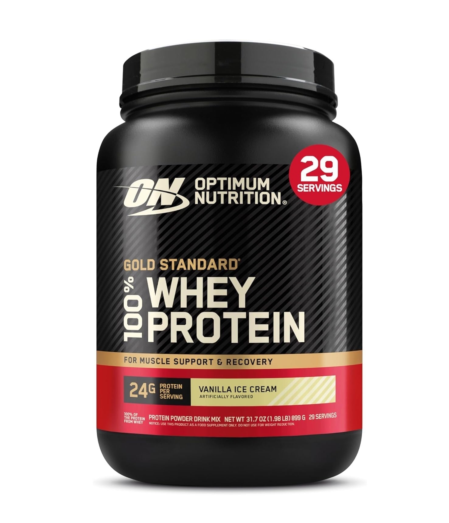 Optimum Nutrition Gold Standard 100% Whey Protein Powder, 2 lbs