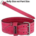Leather Powerlifting Belt — 4" Wide, Pink