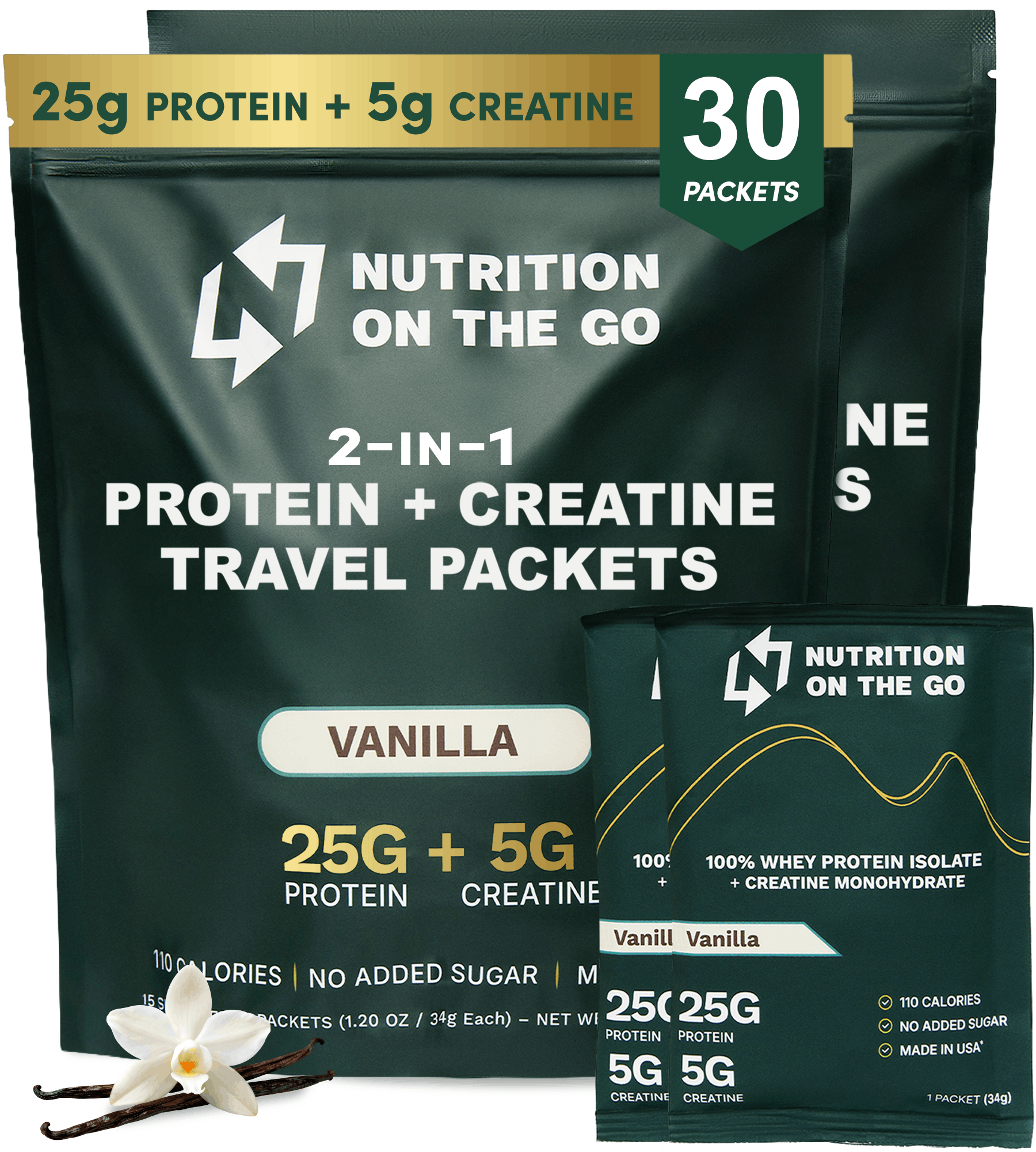Whey Protein Isolate with Creatine | Single-Serve Packets